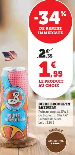 Super U Biere brooklyn brewery offre