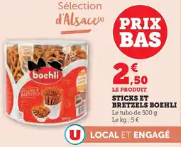 Super U Sticks et bretzels boehli offre