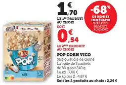 Super U Pop corn vico offre