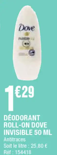 Deodorant roll-on dove invisible