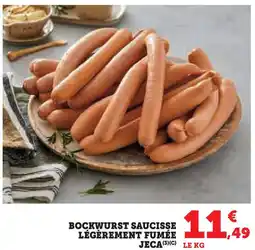 Super U Bockwurst saucisse légèrement fumée jeca offre