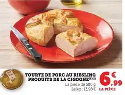 Super U Tourte de porc au riesling produits de la cigogne offre