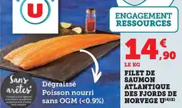Super U Filet de saumon atlantique des fjords de norvege offre
