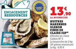 Super U Huitres marennes oleron fines de claire igp offre