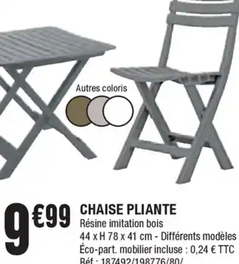 La Foir'Fouille Chaise pliante offre
