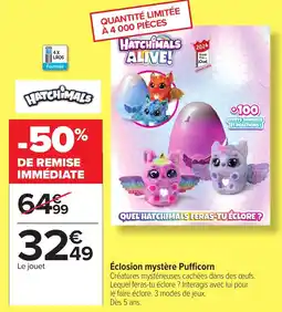 Carrefour Éclosion mystère pufficorn offre
