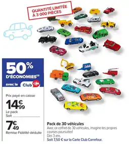 Carrefour Pack de 30 véhicules offre