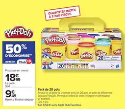 Carrefour Pack de 20 pots offre