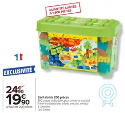 Carrefour Baril abrick 200 pièces offre