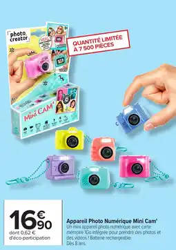 Carrefour Appareil photo numérique mini cam offre