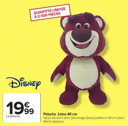 Carrefour Peluche lotso offre