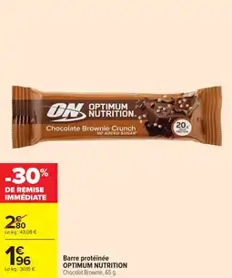 Carrefour Market Barre protéinée optimum nutrition offre