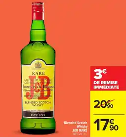 Carrefour Market Blended scotch whisky j&b rare offre