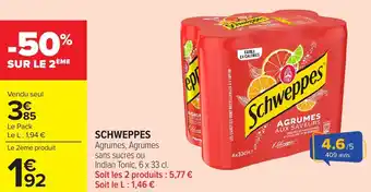 Carrefour Market Schweppes offre