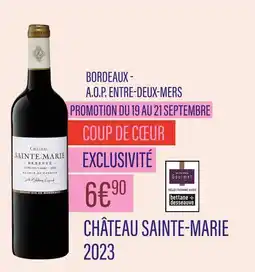 Monoprix Château Sainte-Marie Bordeaux - A.O.P. Entre-Deux-Mers 2023 offre