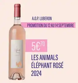 Monoprix LES ANIMALS ÉLÉPHANT ROSÉ A.O.P. LUBERON offre