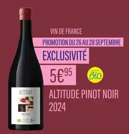 Monoprix Altitude Vin de France Pinot Noir 2024 offre
