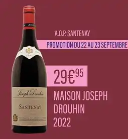 Monoprix MAISON JOSEPH DROUHIN A.O.P. Santenay offre