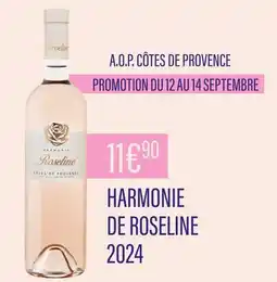 Monoprix HARMONIE DE ROSELINE A.O.P. Côtes de provence offre