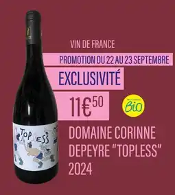 Monoprix Domaine Corinne Depeyre Vin de France Topless 2024 offre