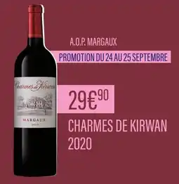 Monoprix CHARMES DE KIRWAN A.O.P. Margaux offre
