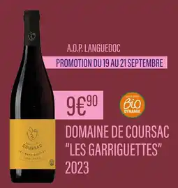 Monoprix DOMAINE DE COURSAC “LES GARRIGUETTES” A.O.P. Languedoc offre