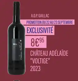 Monoprix Château Adélaïde A.O.P. Gaillac ''Voltige'' 2023 offre