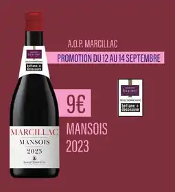Monoprix MANSOIS A.O.P. MARCILLAC offre