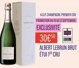 Monoprix ALBERT LEBRUN BRUT A.O.P. CHAMPAGNE PREMIER CRU offre