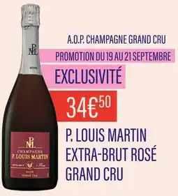 Monoprix P. Louis Martin A.O.P. Champagne Grand Cru Extra-Brut Rosé Grand Cru offre