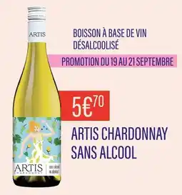 Monoprix ARTIS CHARDONNAY Boisson à base de vin désalcoolisé offre