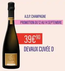 Monoprix DEVAUX CUVÉE D A.O.P. Champagne offre