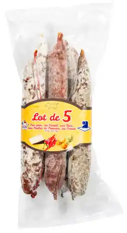 Carrefour REFS.SANS MARQUE Lot de 5 saucissons offre