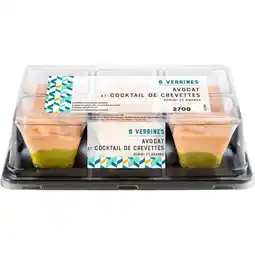Carrefour MIX BUFFET 6 verrines avocat et cocktail de crevettes offre