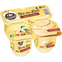 Carrefour CARREFOUR ORIGINAL Riz au lait offre