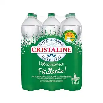 Carrefour CRISTALINE Eau de source gazéifiée offre