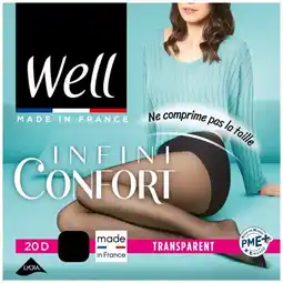 Carrefour WELL Collant Infini Confort Transparent offre