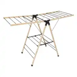 Carrefour Étendoir à linge Black bamboo offre