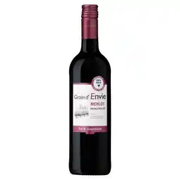 Carrefour BOISSON AROMATISÉE À BASE DE VIN DÉSALCOOLISÉ DE CÉPAGE Grain d'Envie Merlot Désalcolisé offre