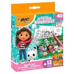 Carrefour BIC Puzzle à colorier Gabby offre
