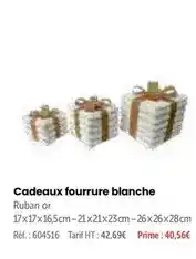 Retif Cadeaux fourrure blanche offre