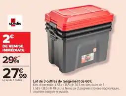 Carrefour Market Lot de 3 coffres de rangement de offre