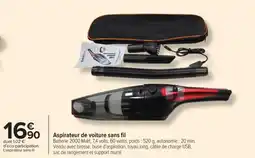 Carrefour Market Aspirateur de voiture sans fil offre