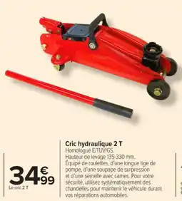 Carrefour Market Cric hydraulique 2 t offre