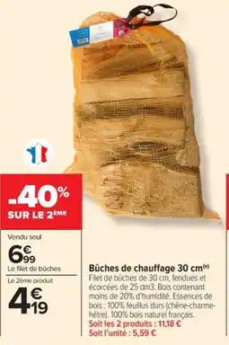 Carrefour Market Bûches de chauffage offre