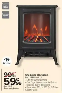 Carrefour Market Cheminée électrique offre