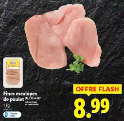 Lidl Fines escalopes de poulet offre