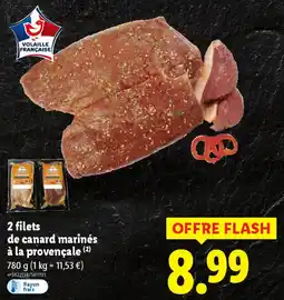 Lidl 2 filets de canard marinés à la provençale offre