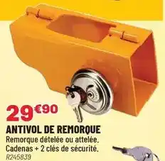 Brico Pro Antivol de remorque offre