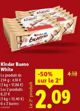 Lidl Kinder Bueno White offre